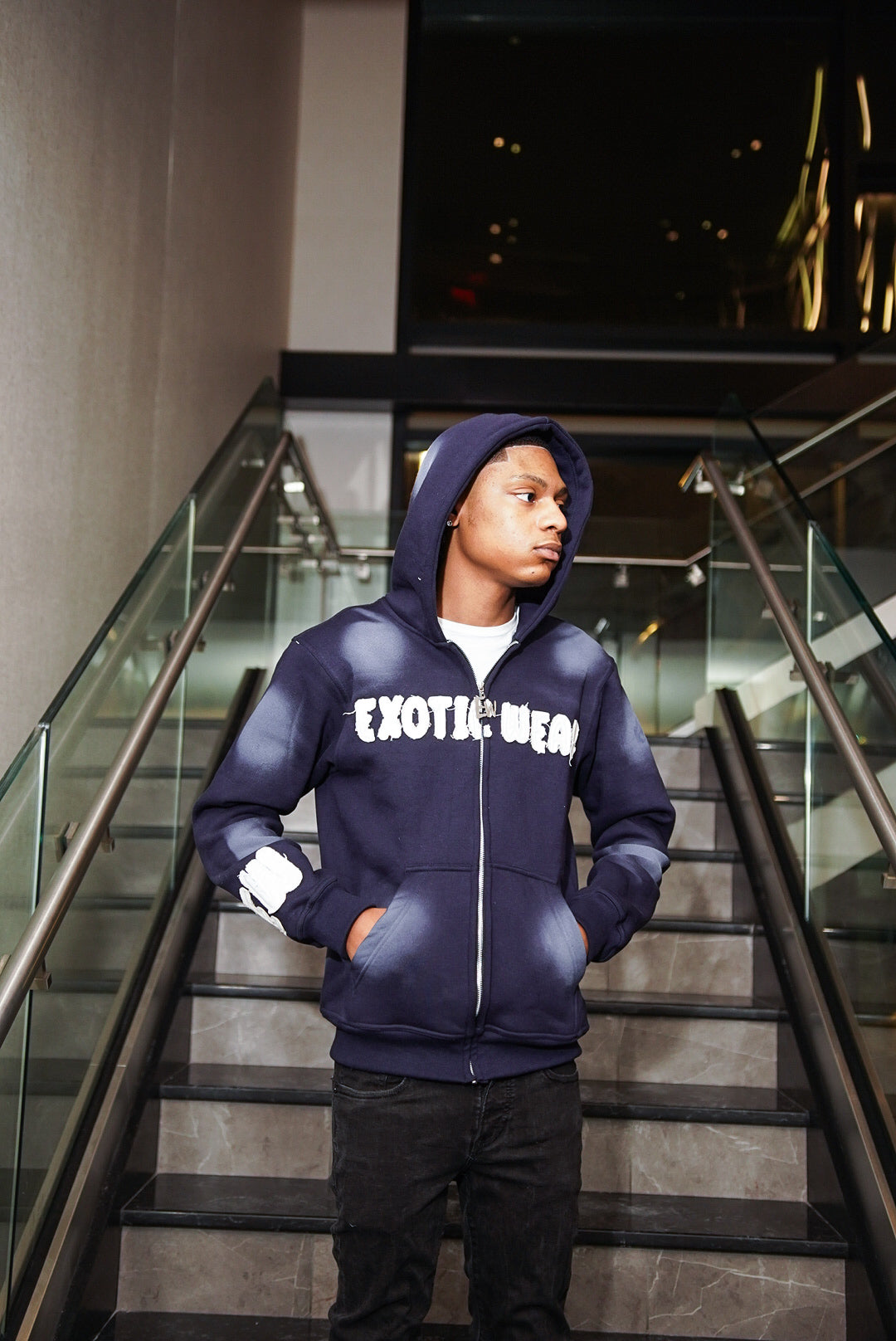 Exotic Wear “ Zipup Dark Navy Blue “